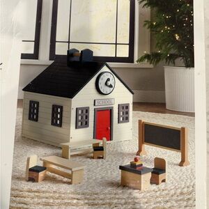 Hearth & Hand Schoolhouse Playset with Red Door